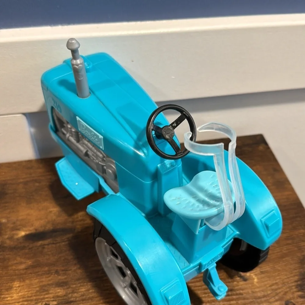 2017 Mattel Barbie Tractor - Blue with Barbie holder attached